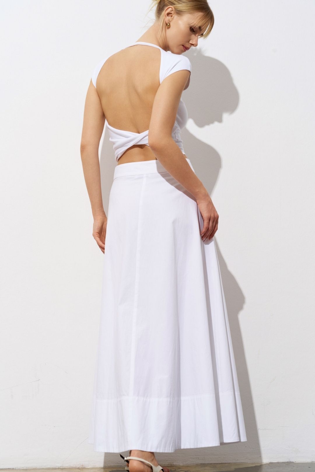 Maren Poplin Maxi Etek